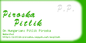 piroska pitlik business card